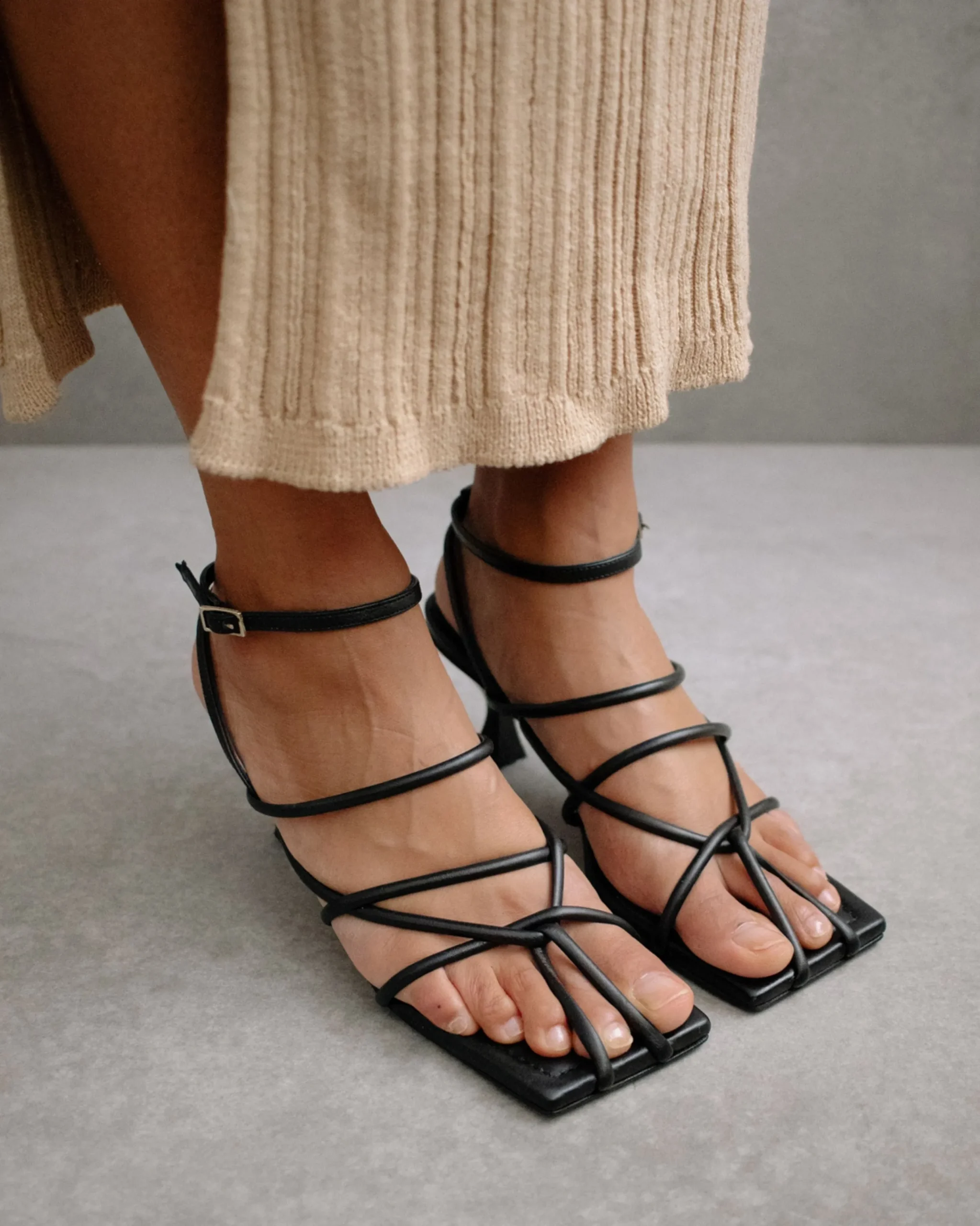 Ginza - Sandalias De Piel Negras