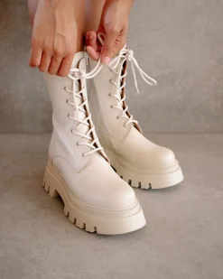 Globetrotter - Botas De Piel Blanca