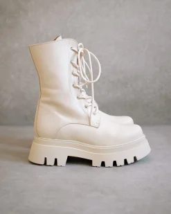 Globetrotter - Botas De Piel Blanca