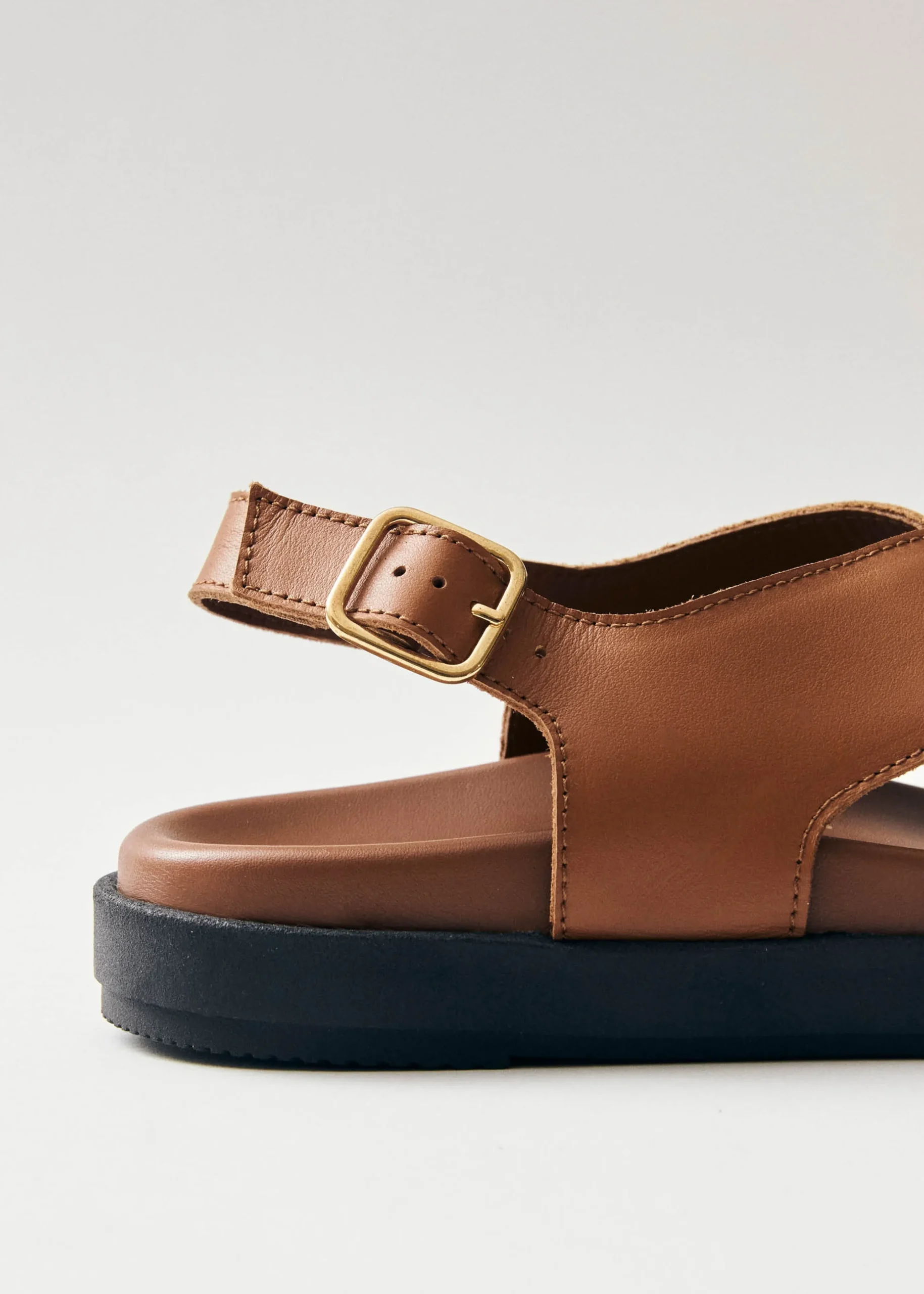 Goldie - Sandalias Negras De Piel