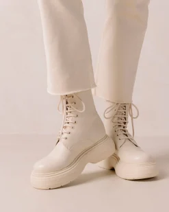 Gouache - Botas De Piel Vegana Blancas