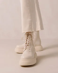 Gouache - Botas De Piel Vegana Blancas