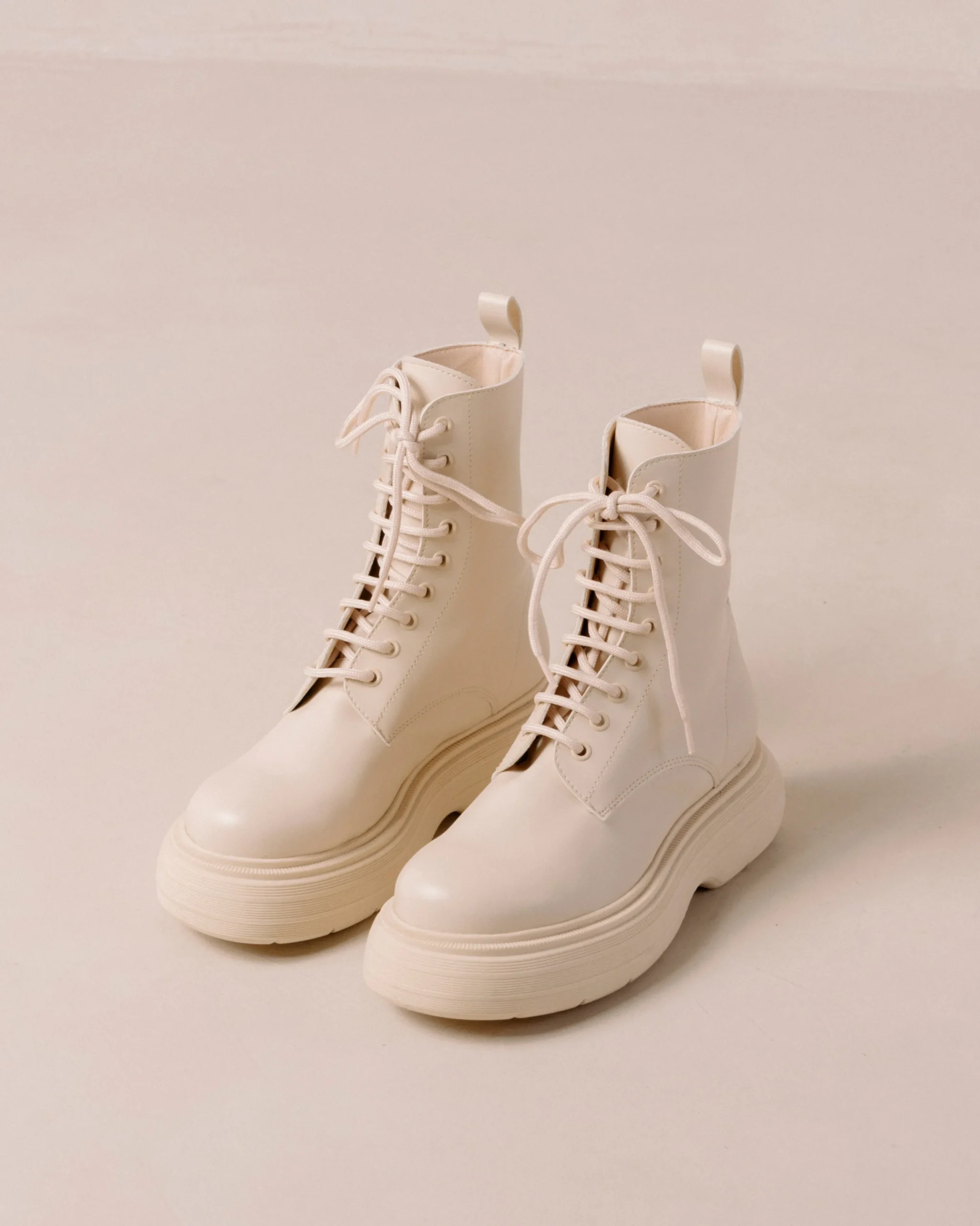 Gouache - Botas De Piel Vegana Blancas