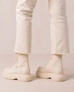 Gouache - Botas De Piel Vegana Blancas
