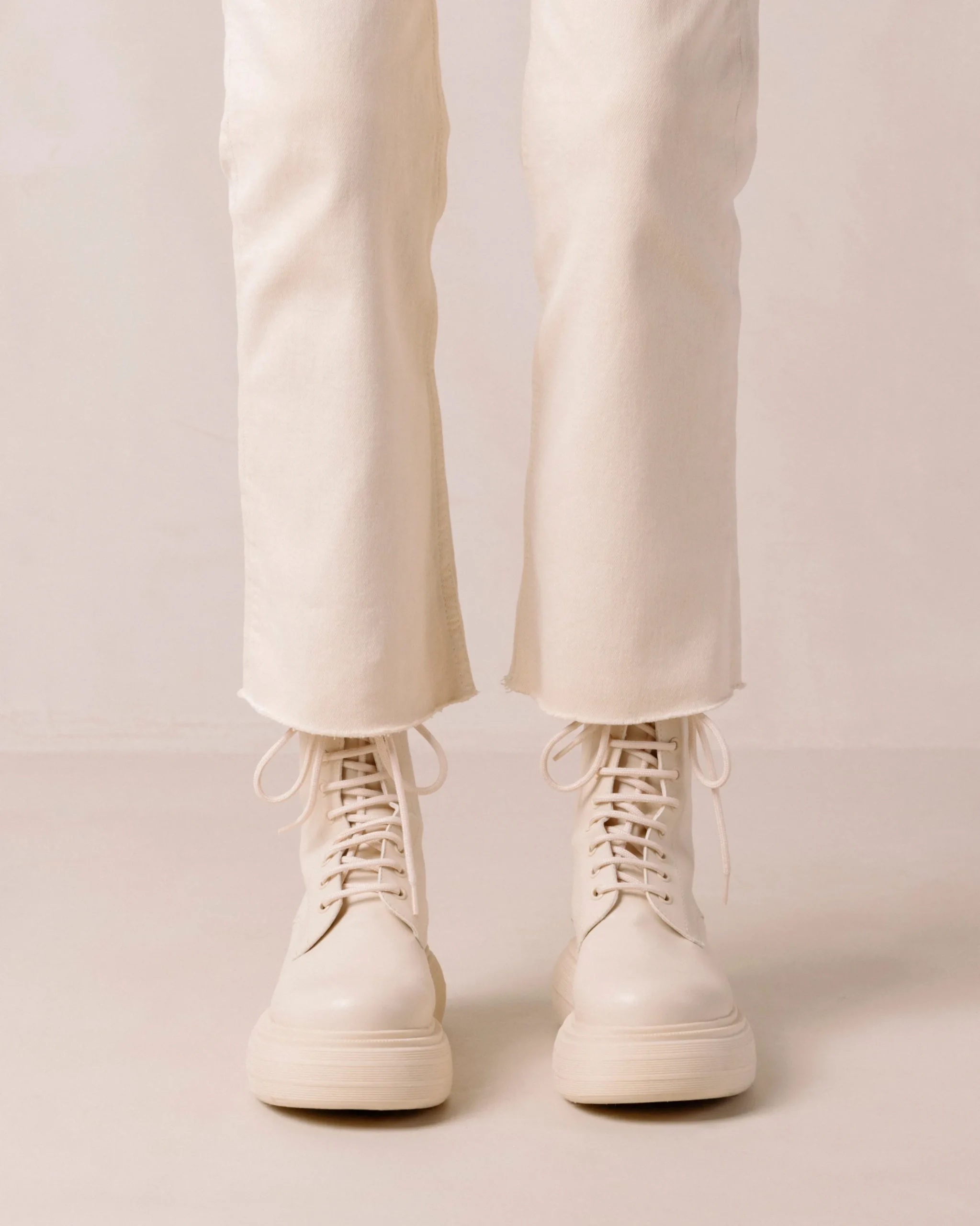 Gouache - Botas De Piel Vegana Blancas