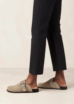 Halia Zuecos De Cuero Beige