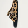 Halia Zuecos De Cuero Efecto Piel De Leopardo