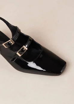 Hanna - Tacones Destalonados Negros Veganos