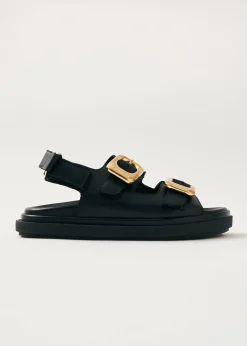 Harper Sandalias De Cuero Gris Suave