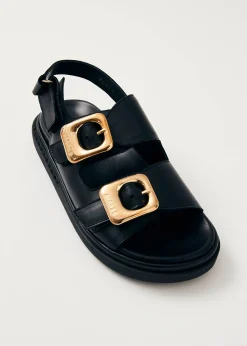 Harper Sandalias De Cuero Gris Suave
