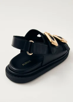 Harper Sandalias De Cuero Gris Suave