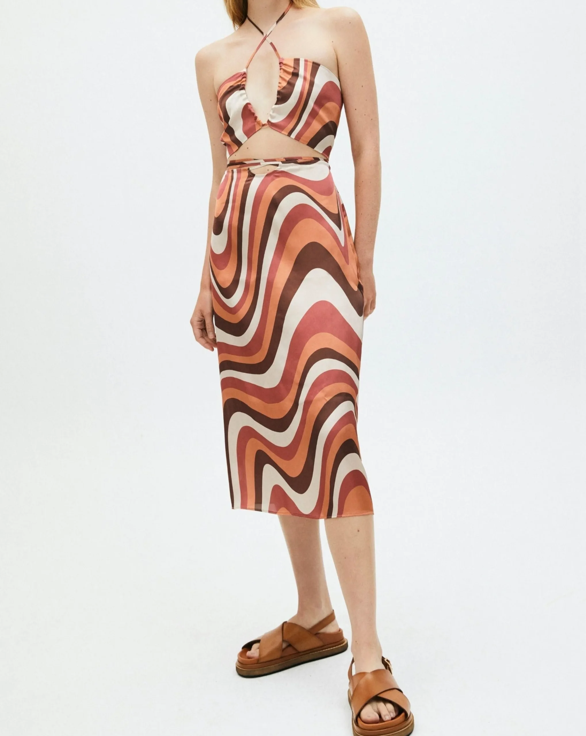 High Tied Kaleidoscope - Falda De Raso Roja