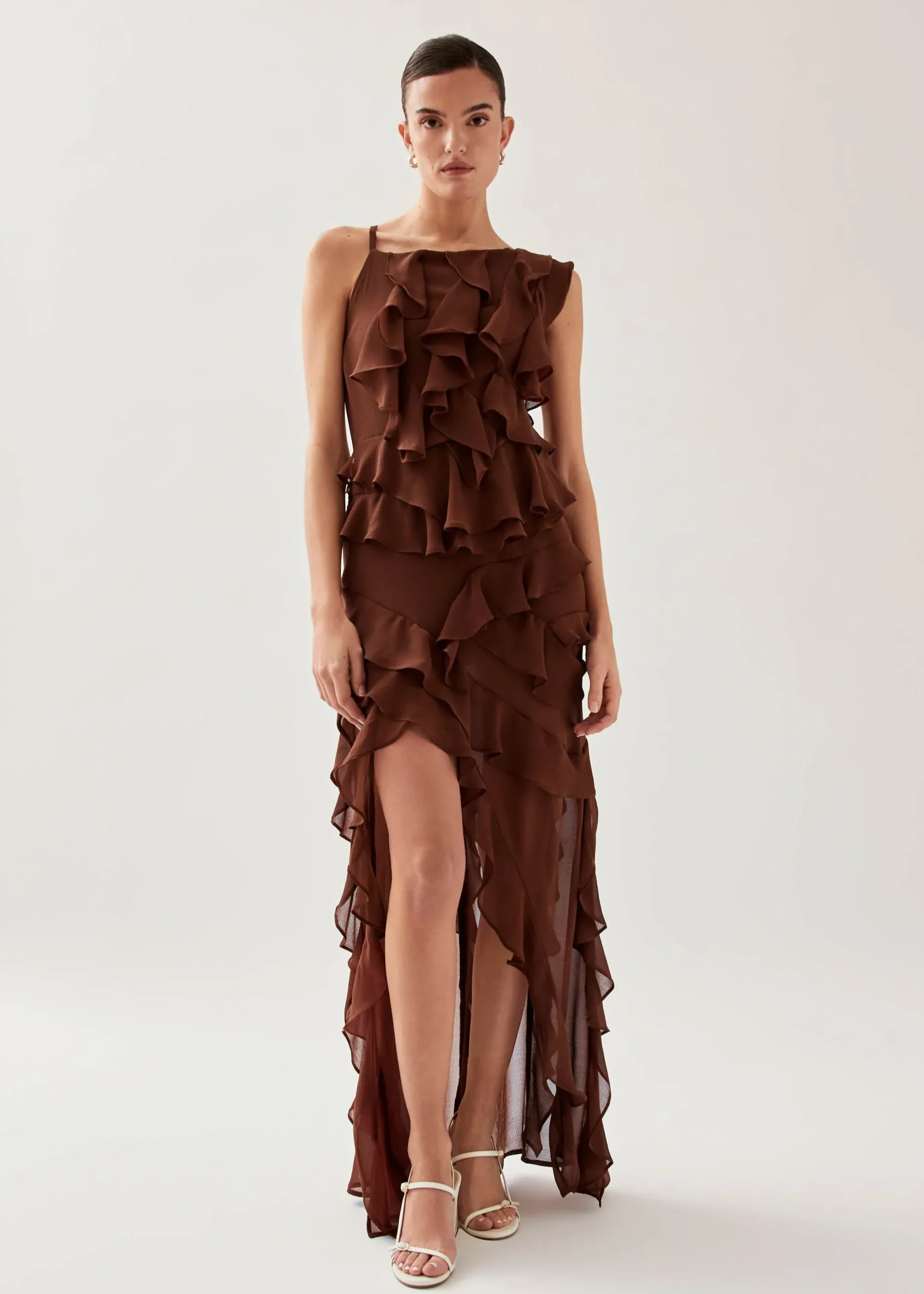 Isabelle Vestido Maxi Marrón