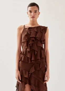 Isabelle Vestido Maxi Marrón