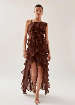 Isabelle Vestido Maxi Marrón