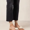 Jakara Sandalias De Cuero Negro