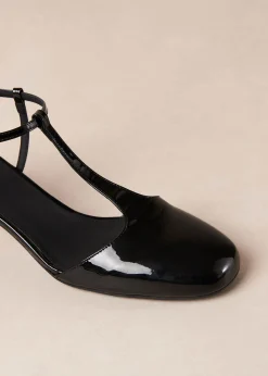 Jayne Onix Tacones De Cuero Negros