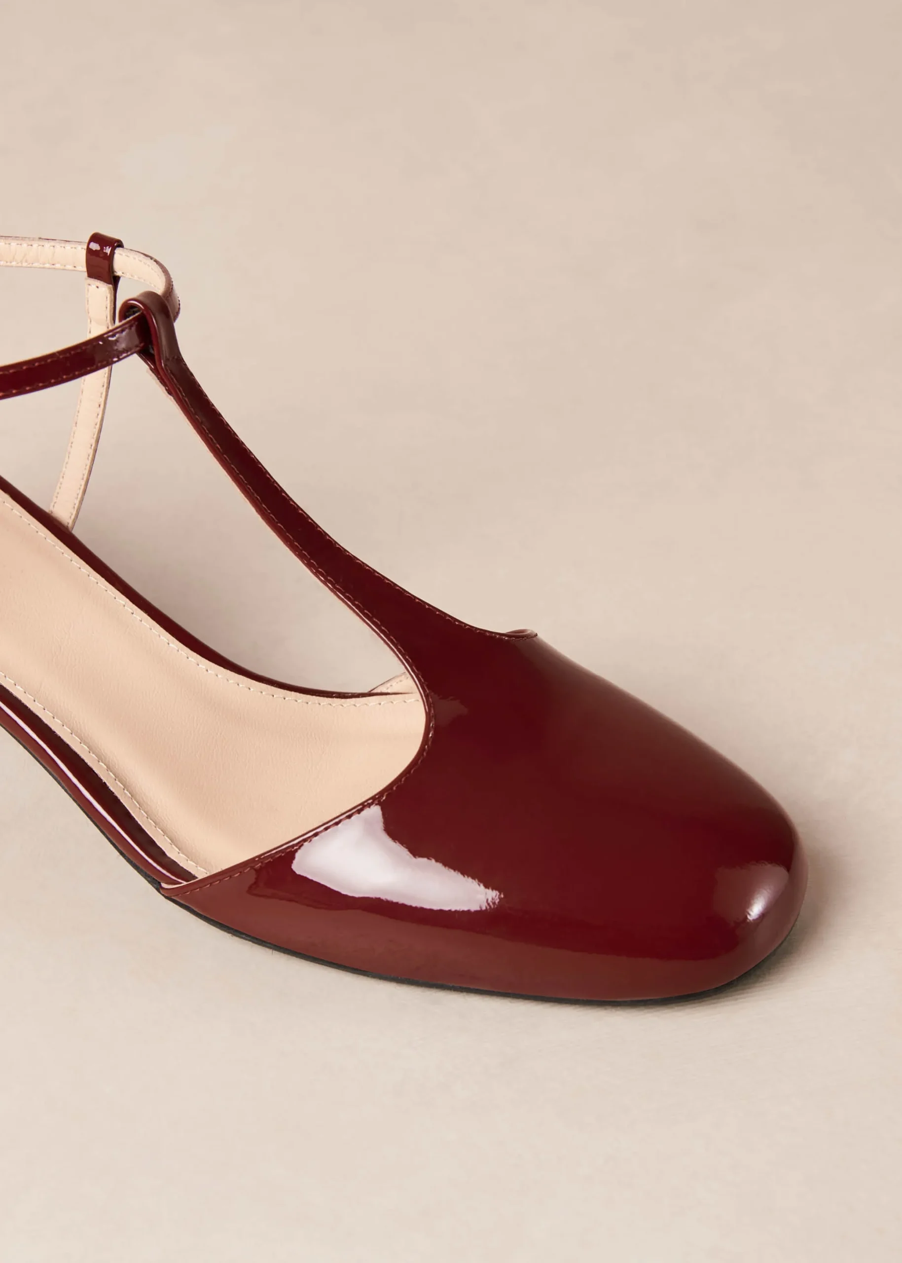 Jayne Onix Tacones De Cuero Burdeos
