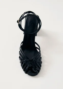 Jessa Onix Sandalias De Cuero Negro