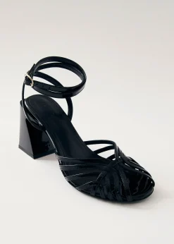 Jessa Onix Sandalias De Cuero Negro