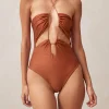 Kara Bañador Terracota Brillante