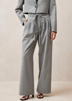 Kathy - Pantalones De Lana Grises