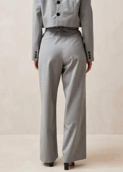 Kathy - Pantalones De Lana Grises