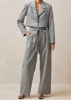 Kathy - Pantalones De Lana Grises