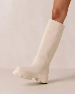 Katiuska - Botas Blancas De Piel