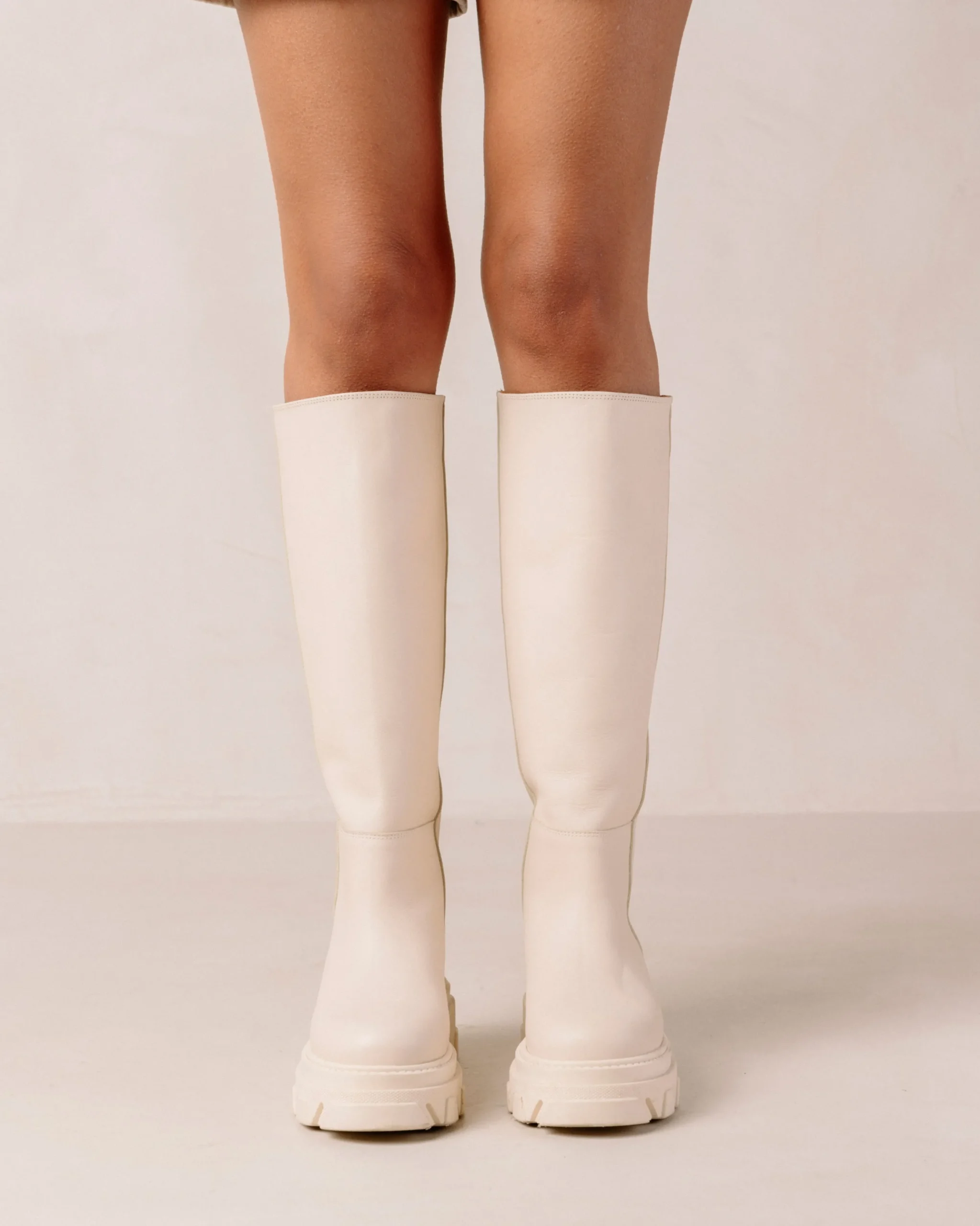 Katiuska - Botas Blancas De Piel