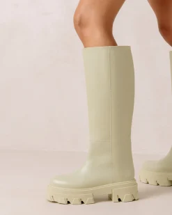 Katiuska - Botas Verde Claro De Piel