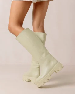 Katiuska - Botas Verde Claro De Piel
