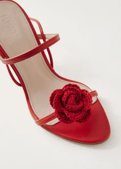 Kendra Bloom Sandalias De Cuero Rojo