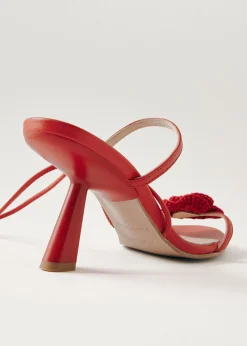 Kendra Bloom Sandalias De Cuero Rojo