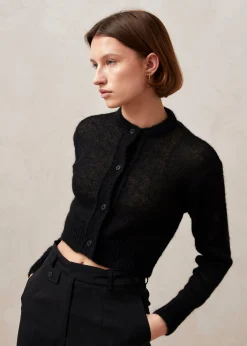 Kine - Cárdigan Negro De Mohair