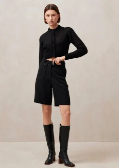 Kine - Cárdigan Negro De Mohair