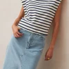 Laurent Camiseta A Rayas Azul Marino Y Crema