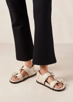 Leone - Sandalias Negras De Piel