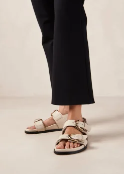 Leone - Sandalias Negras De Piel