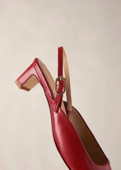 Lindy Bliss Tacones De Cuero Rojo