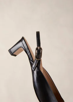 Lindy Bliss Tacones De Cuero Negro