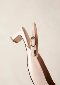 Lindy Tacones Bicolores De Cuero Negro Y Color Crema