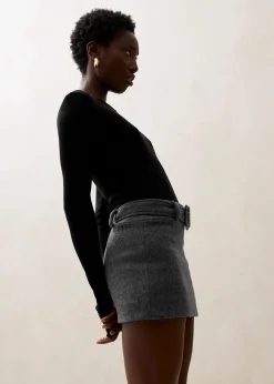 Liv - Falda De Lana Gris