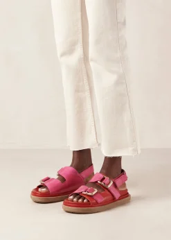 Lorena - Sandalias Negras De Cuero Vegano