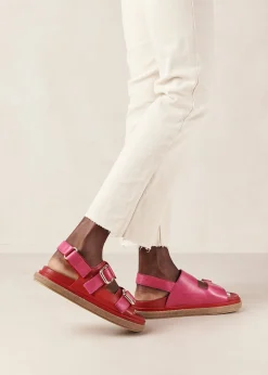 Lorena - Sandalias Negras De Cuero Vegano