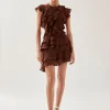 Lorette Vestido Mini Marrón