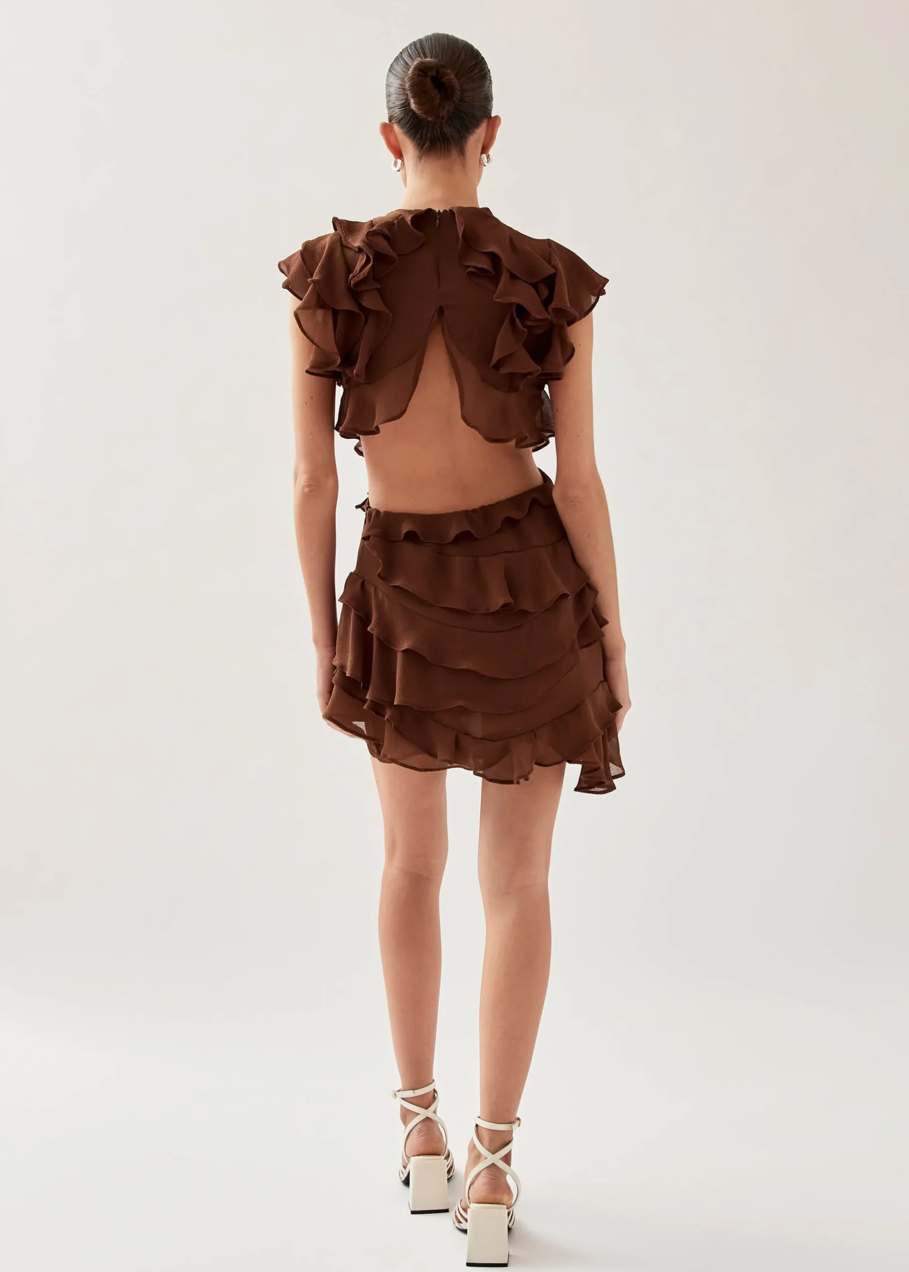 Lorette Vestido Mini Marrón