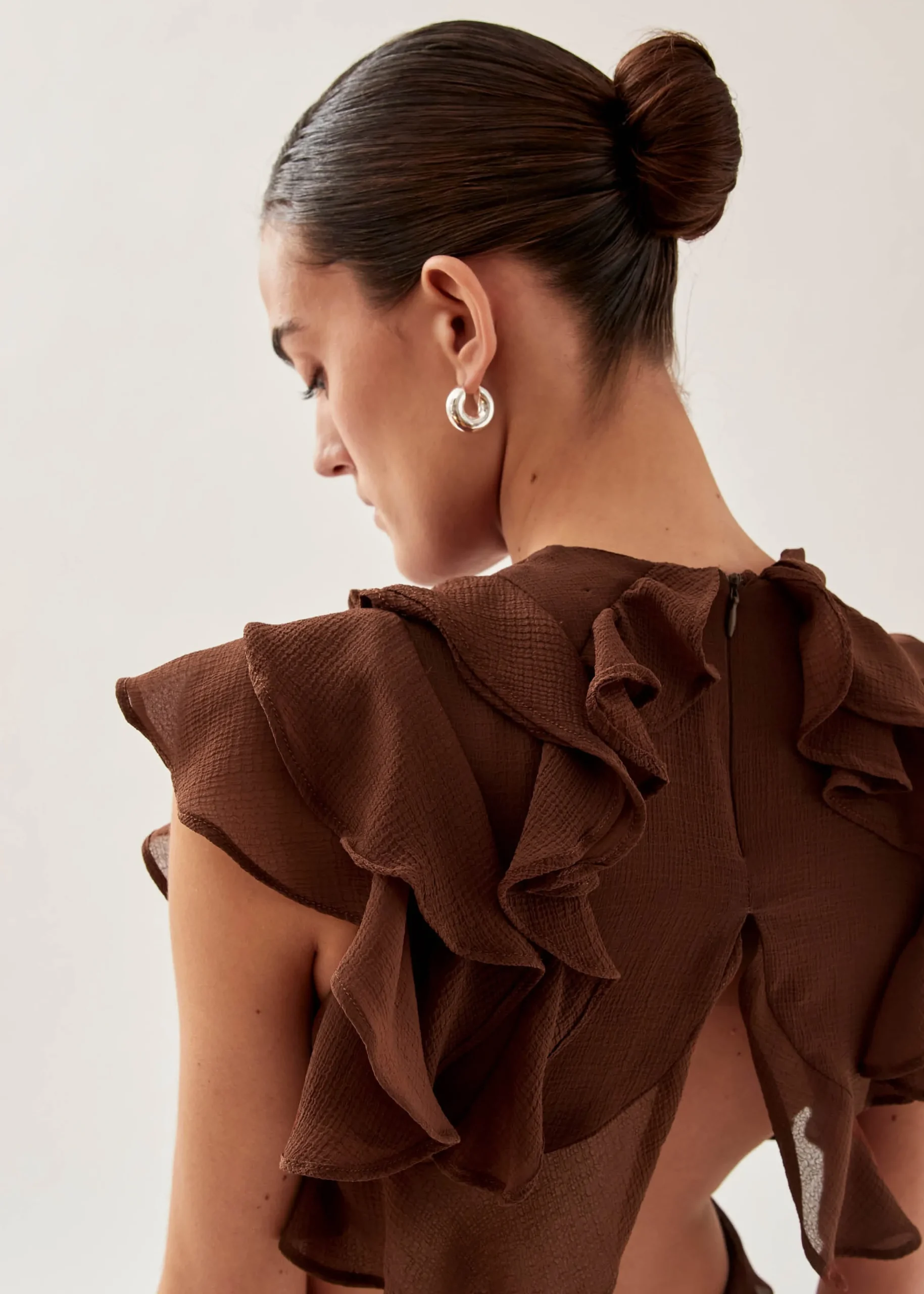 Lorette Vestido Mini Marrón