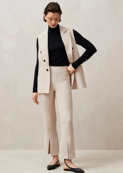 Martina - Pantalones Flare Beige