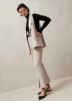 Martina - Pantalones Flare Beige